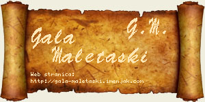 Gala Maletaški vizit kartica